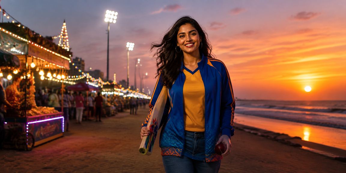 Crowded cricket stadium at IPL match in India emphasizing 55ac's local sports focus